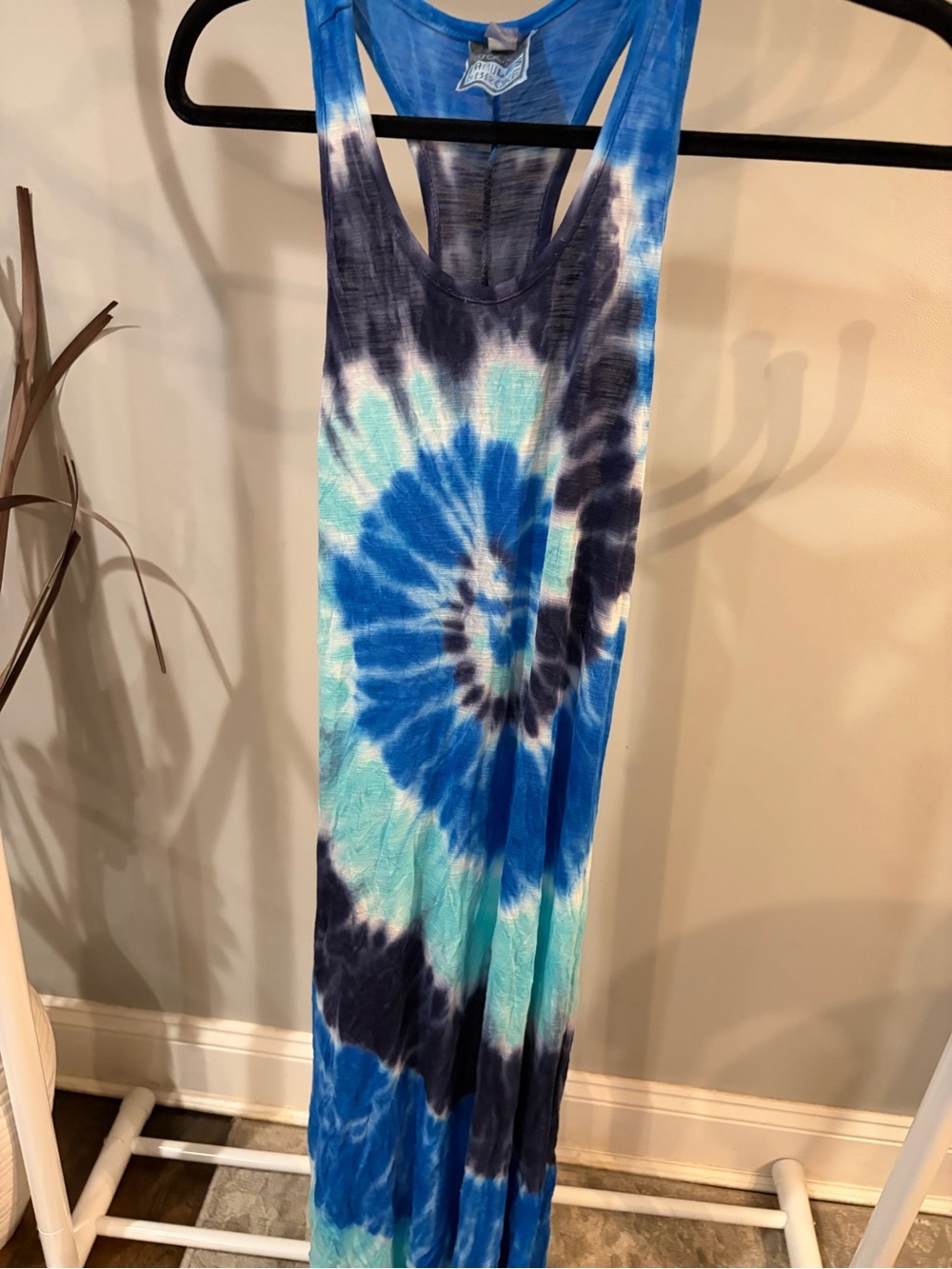 Young Fabulous & Broke Blue & Aqua Tie-Dye Racerback Kids One-Piece size 8